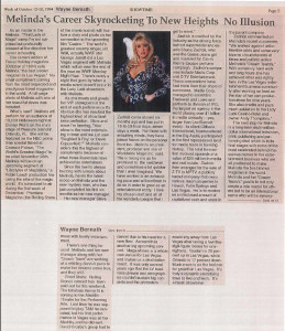 Showtime - Melinds's Career Skyrocketing to New Heights