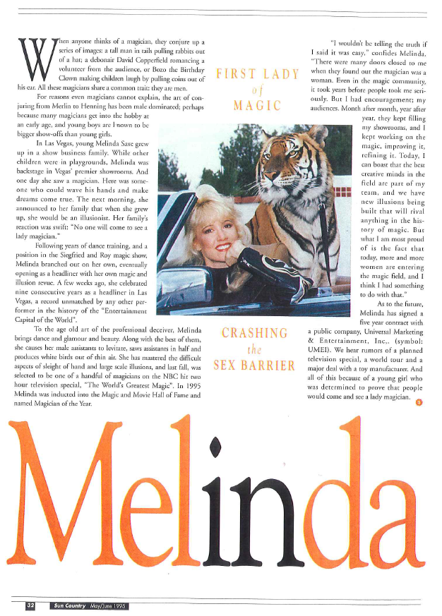 Melinda Crashing the Sex Barrier