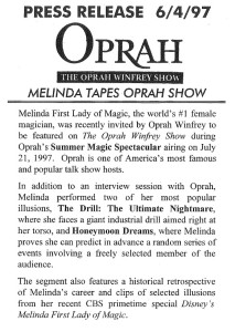 Melinda - Oprah Winfrey Show