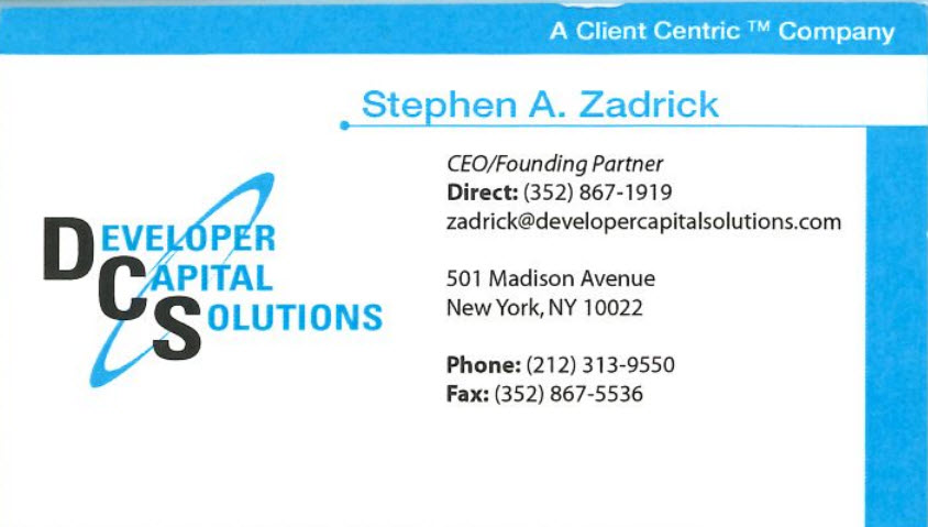Developer Capital Solutions 2 - Stephen Zadrick