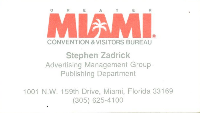 Greater Miami Convention Visitor Bureau - Stephen Zadrick