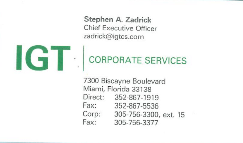 IGT - Stephen Zadrick