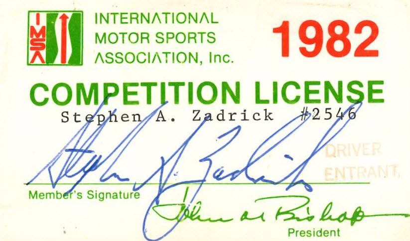 International Motor Sports Association - Stephen Zadrick