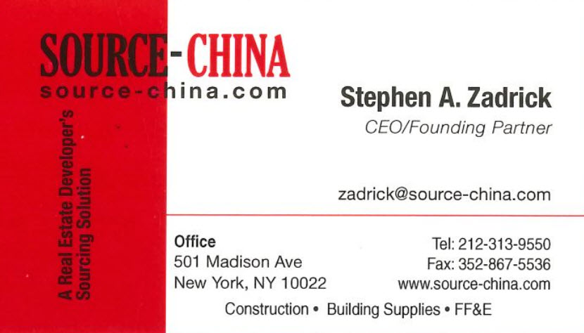 Source China - Stephen Zadrick
