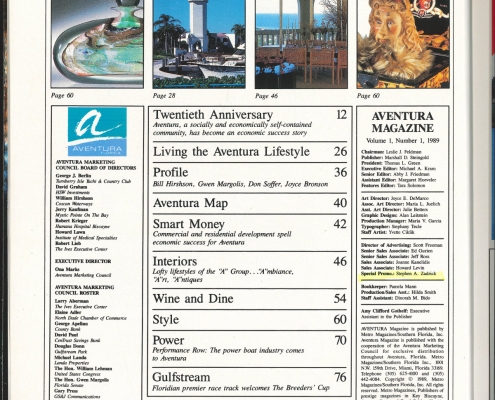 Stephen Zadrick Aventura Florida Magazine
