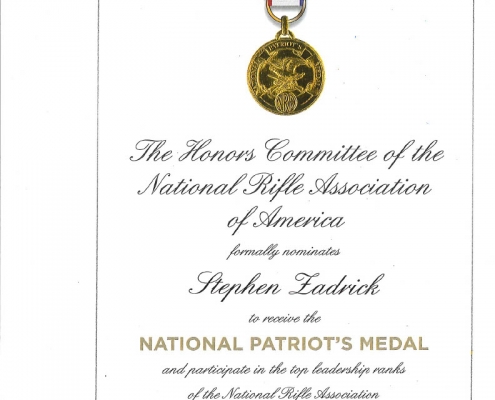 Steve Zadrick NRA Patriot Metal