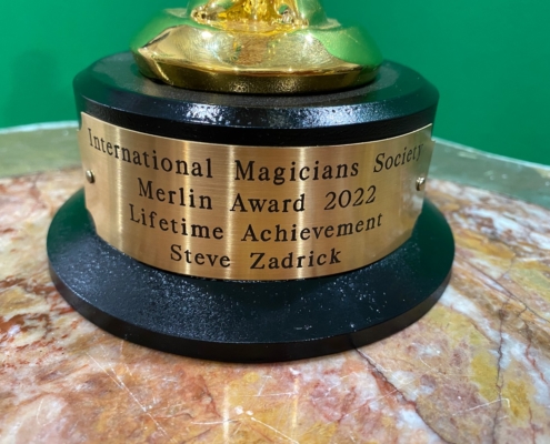 MS Merlin Lifetime Achievement Trophy - Stephen Zadrick - Closeup