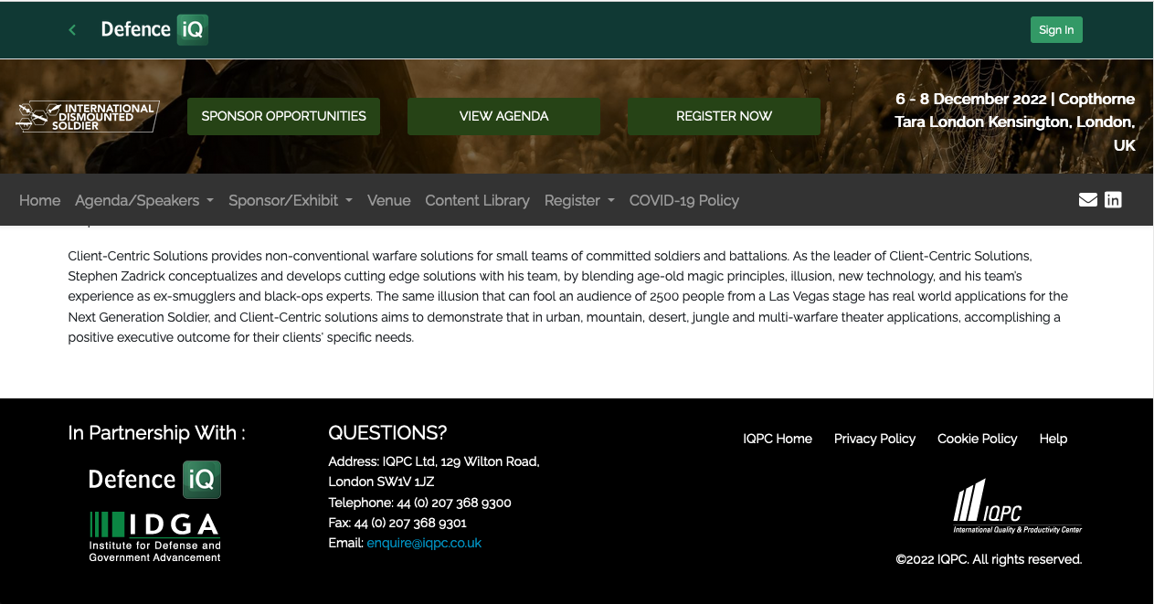 Zadricks Presentation Website